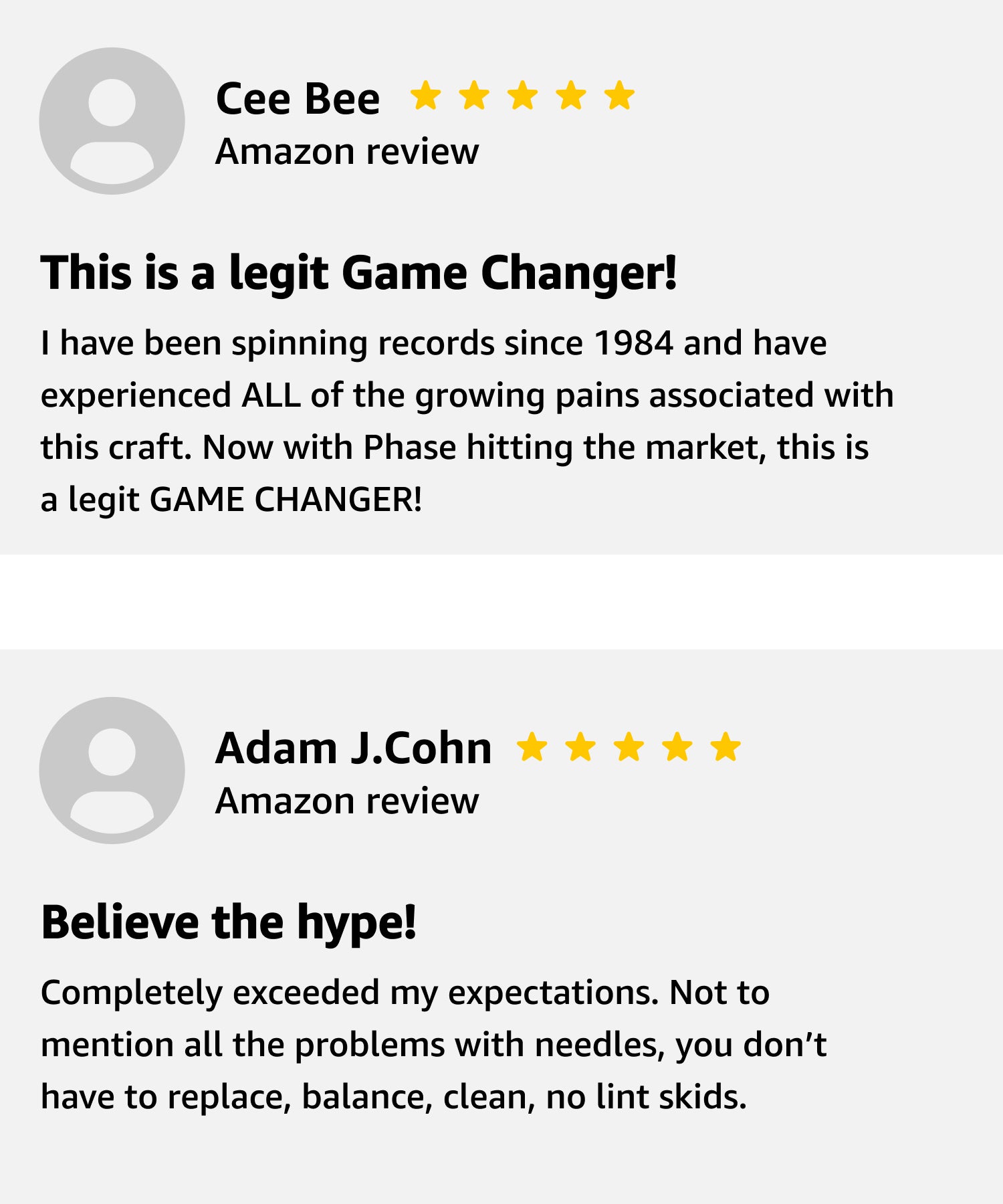 Reviews of Phase from users DJ Cee Bee and DJ Adam J.Cohn